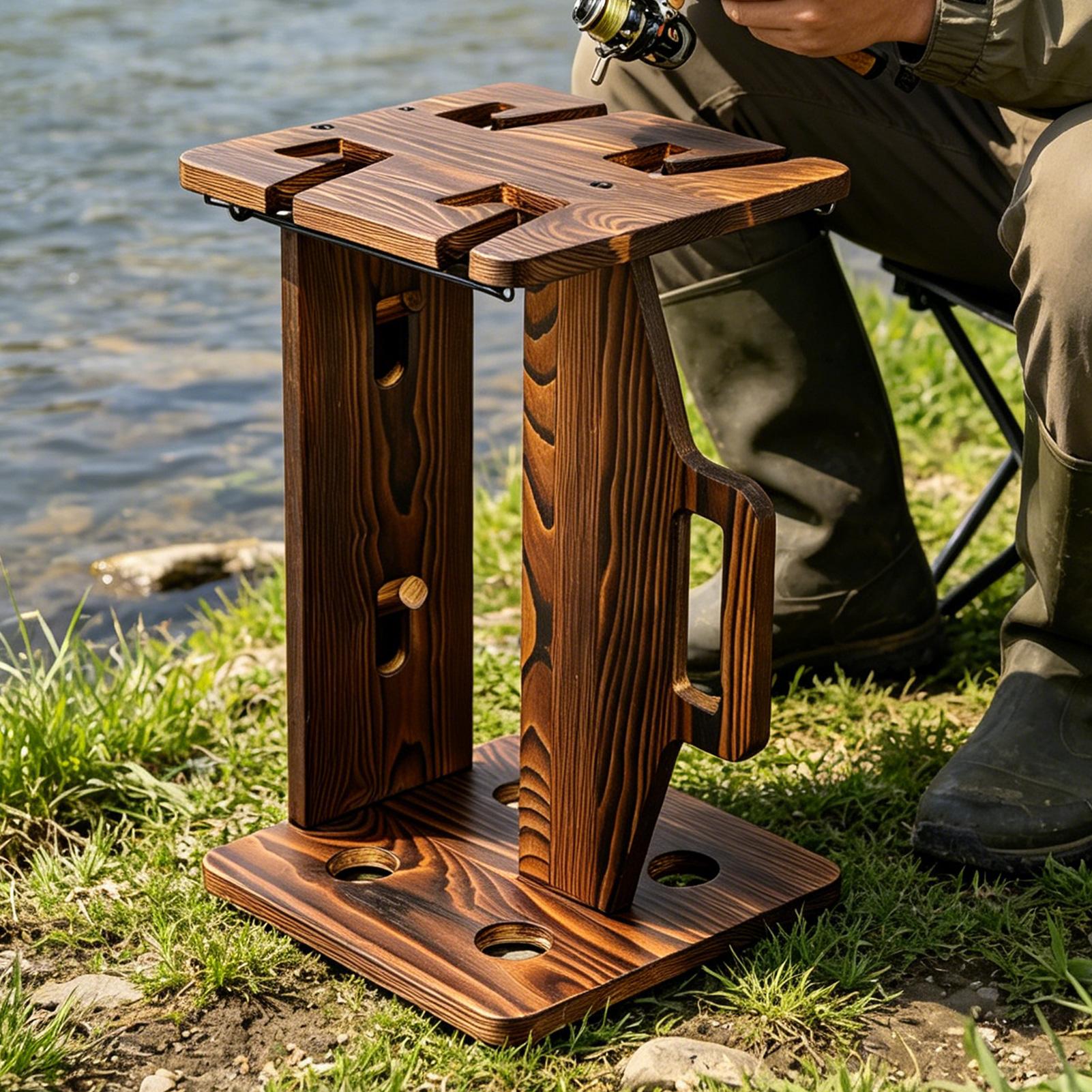 Fishing Rod Holder Wooden Port - Fishing Rod Rack recensione e prezzo