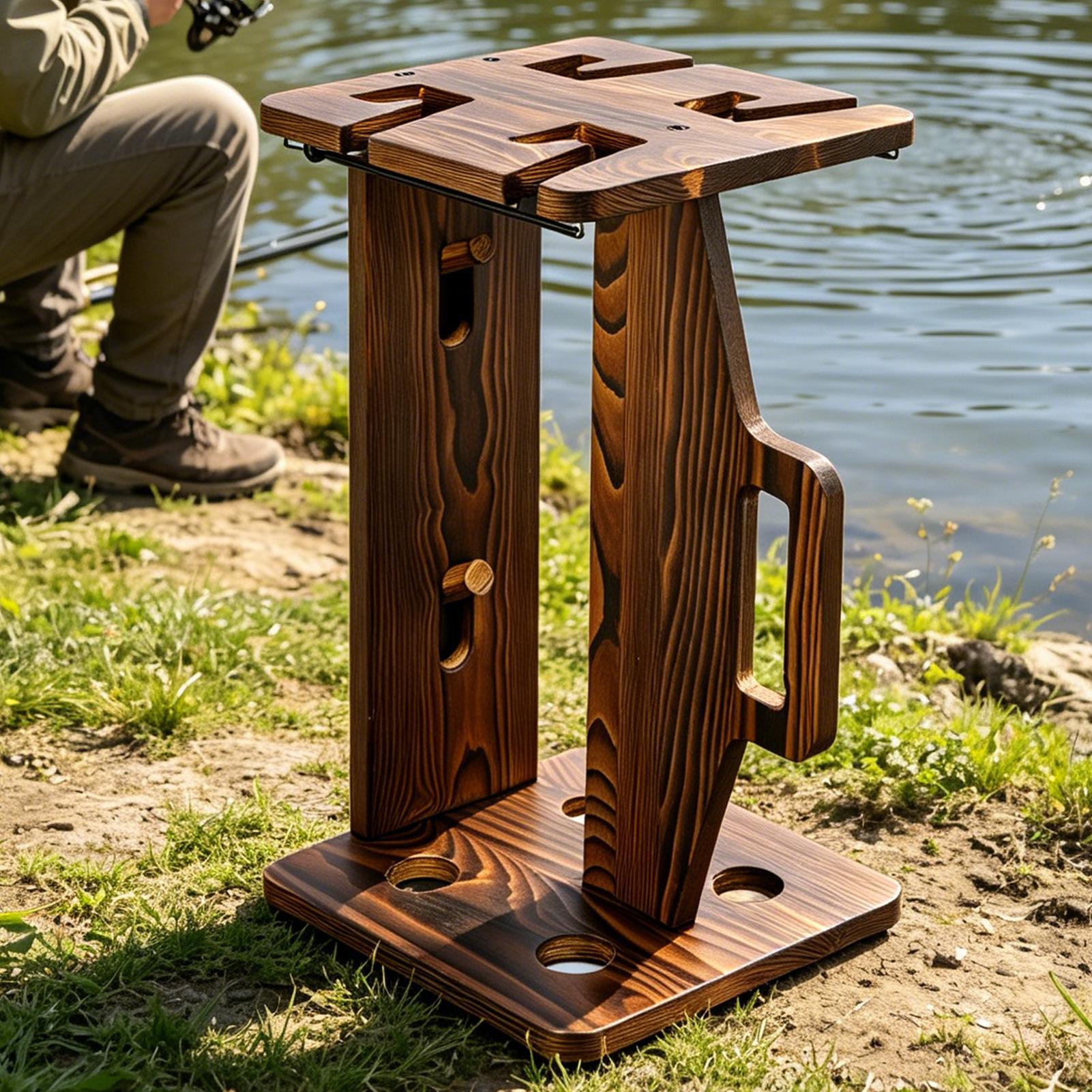 Fishing Rod Holder Wooden Port - Fishing Rod Rack recensione e prezzo