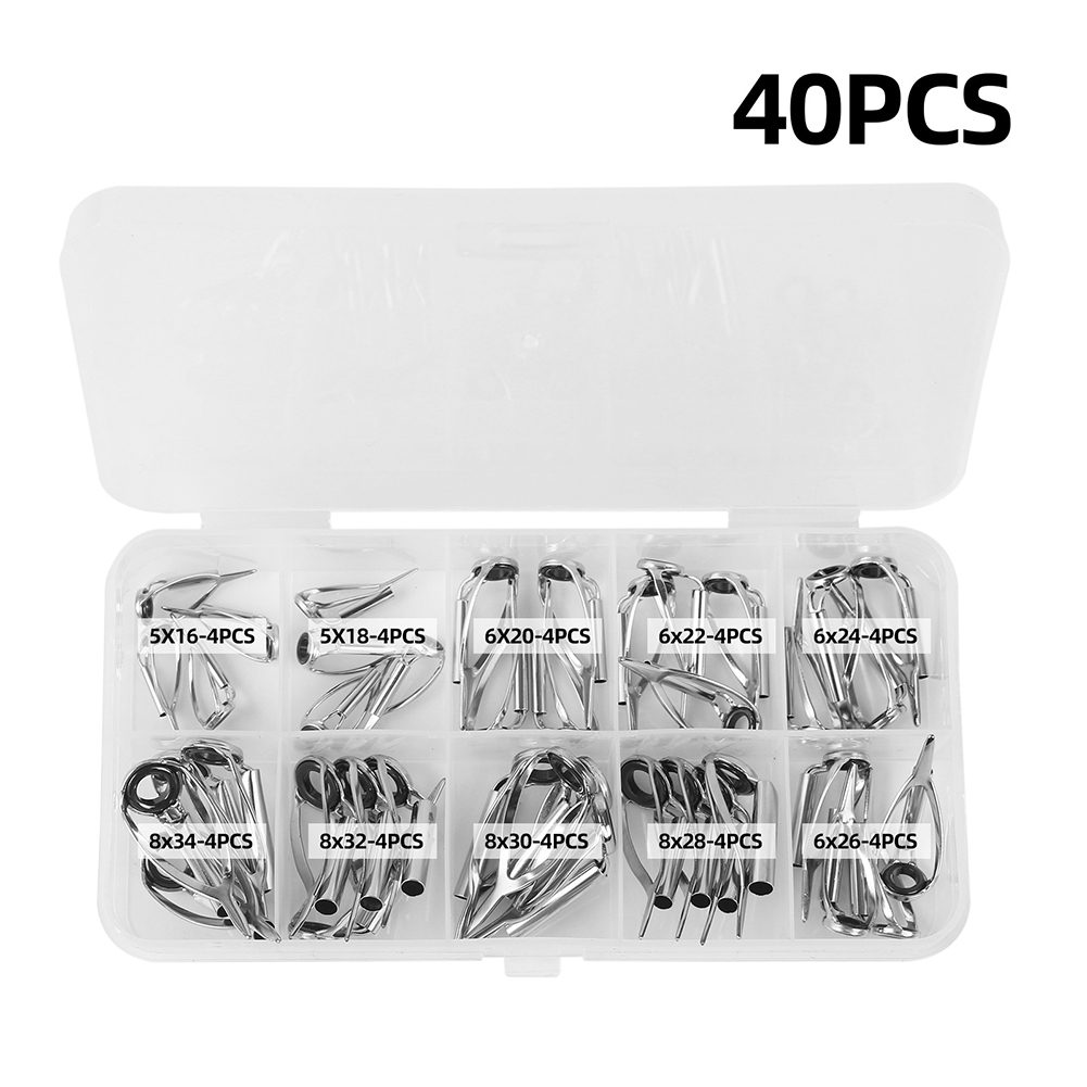 10/40pcs Fishing Rod Guide Rin - Fishing Rod Tip Replacement recensione e prezzo