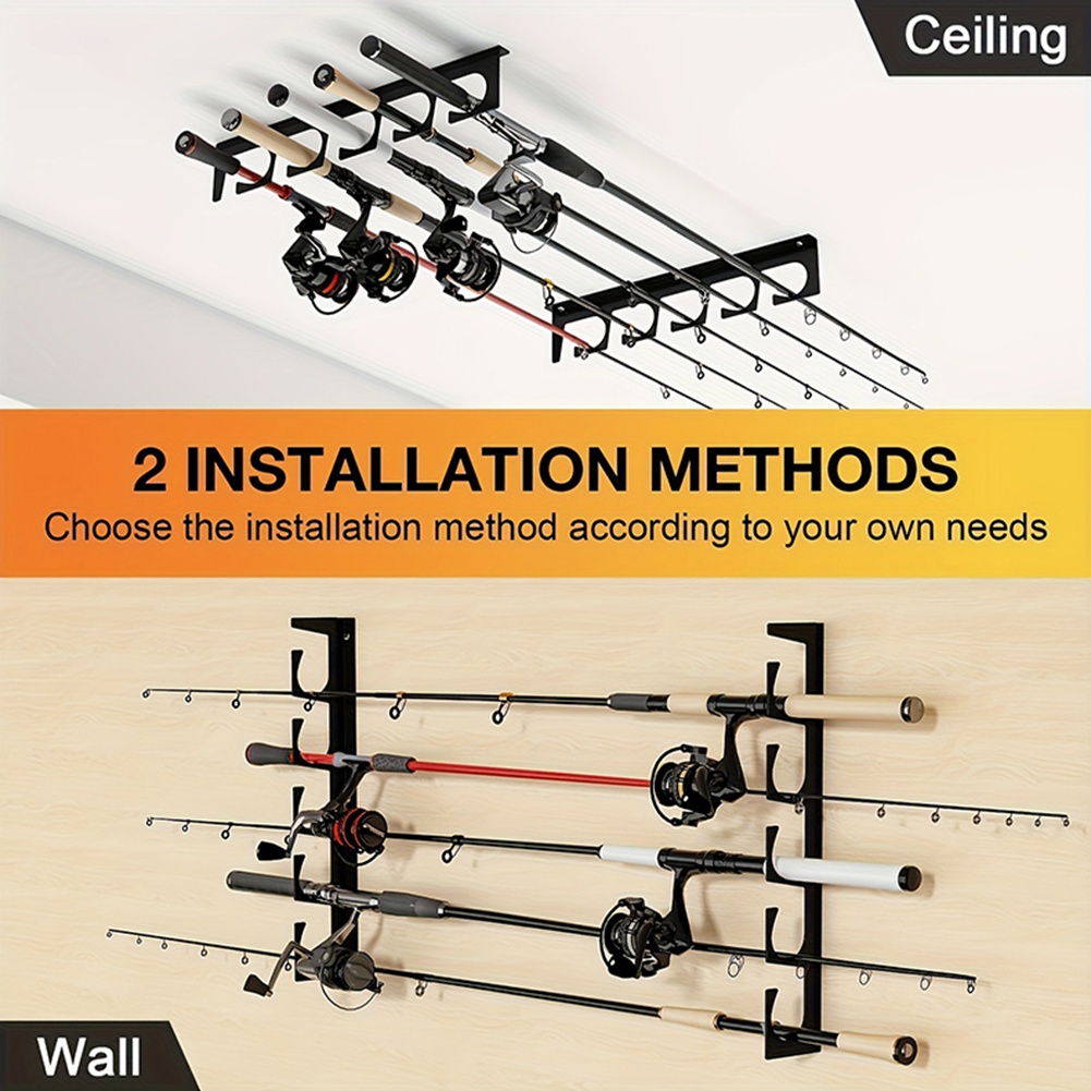 B48B-Wall/Ceiling Mount Fishin - Fishing Rod Rack recensione e prezzo