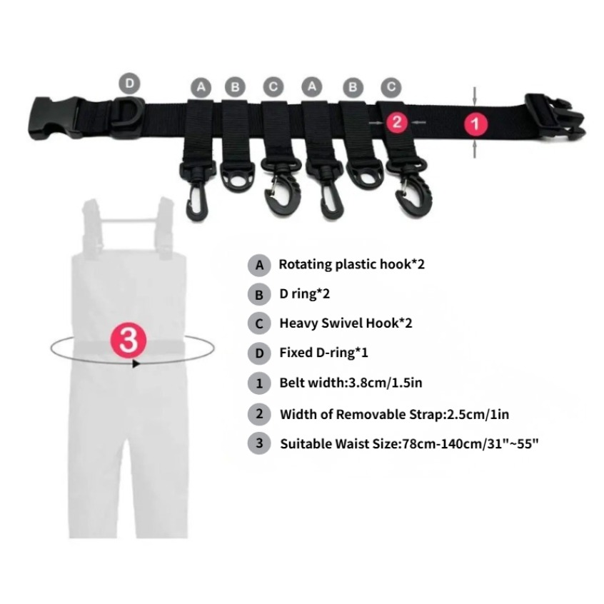 1Pcs Adjustable Wading Belts F - Fishing Rod Travel recensione e prezzo