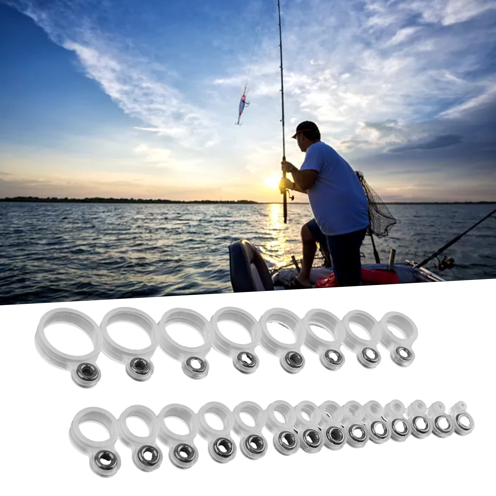 14/22Pcs Fishing Rod Eyelet Re - Fishing Rod Tip Replacement recensione e prezzo
