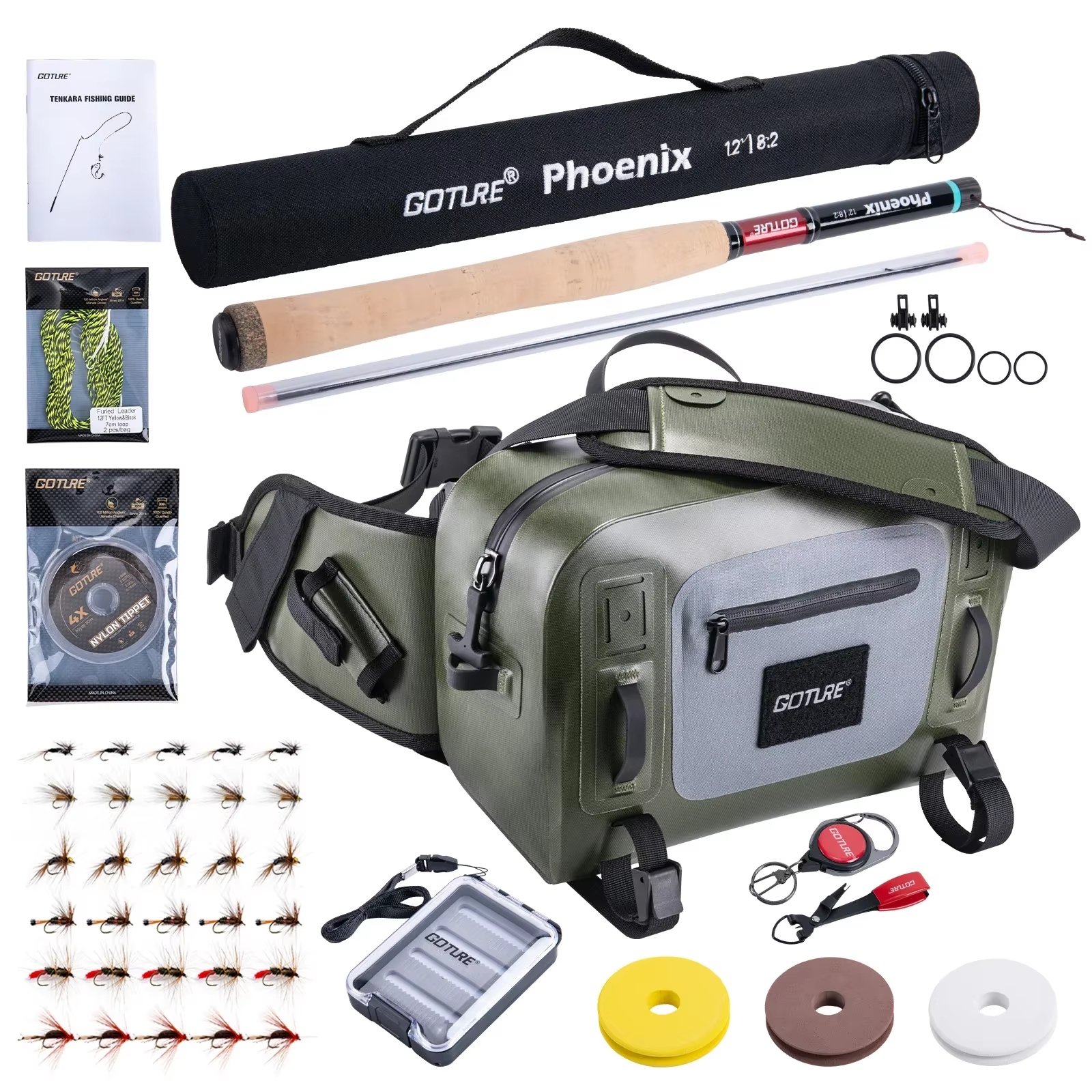 Goture 3.6m Tenkara Rod Set wi - Fishing Rod Tip Replacement recensione e prezzo