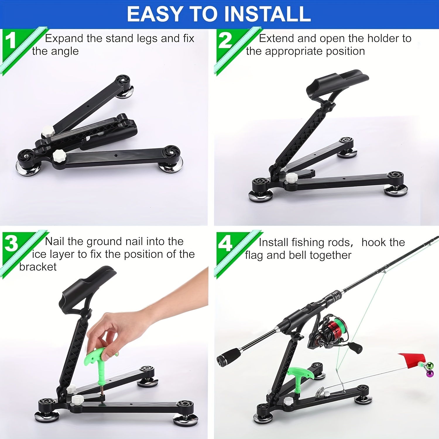 Foldable Ice Fishing Rod Holde - Fishing Rod Ice recensione e prezzo