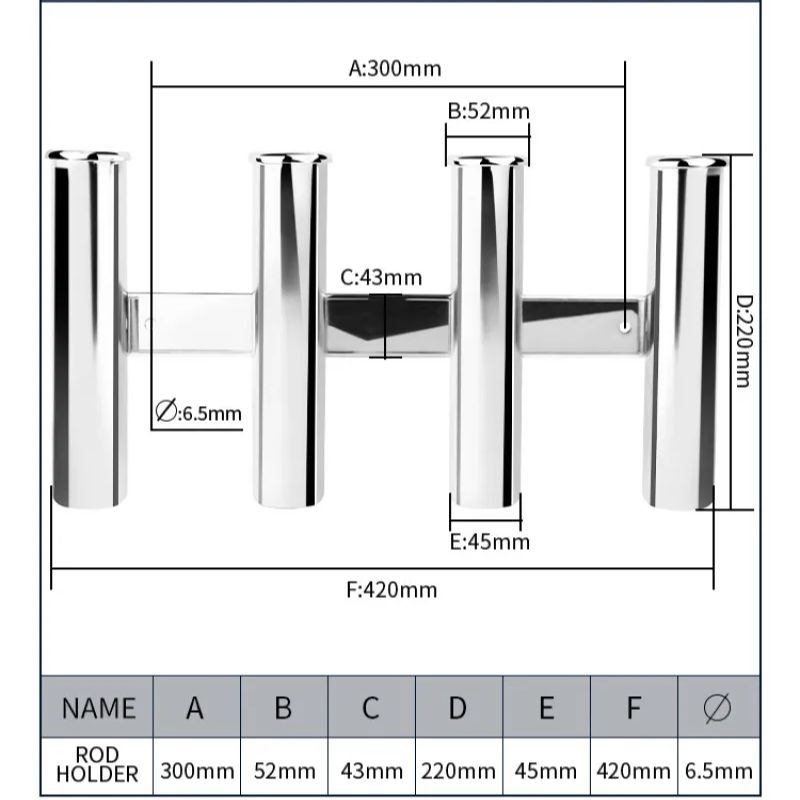 Stainless Steel 4 Tubes Rod ho - Fishing Rod Holder recensione e prezzo