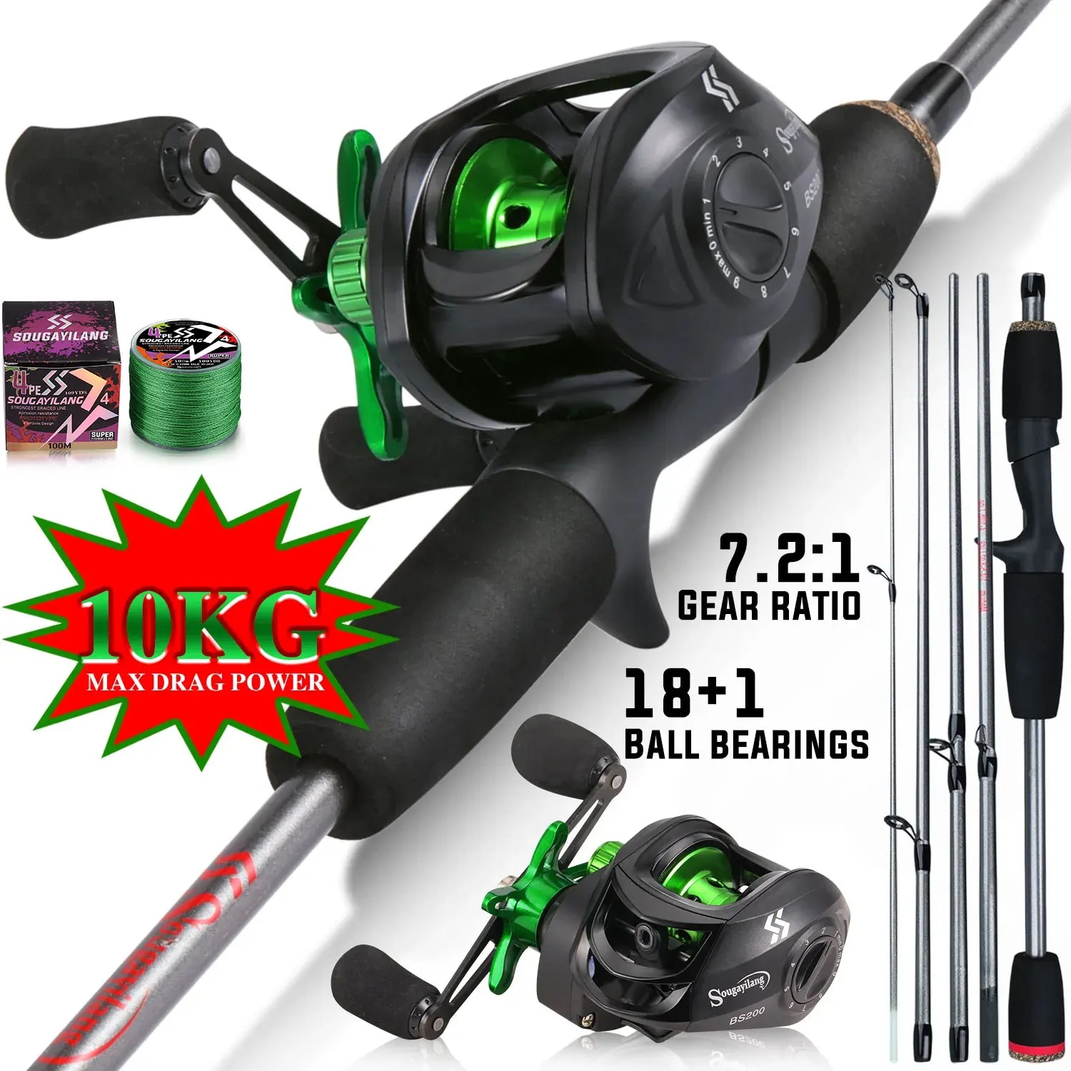 Sougayilang Fishing Rod Combo  - Fishing Rod Carbon Fiber recensione e prezzo