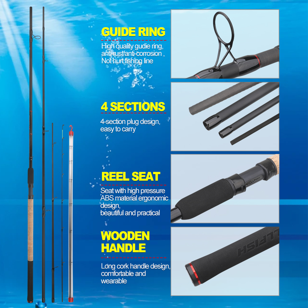 ROLLFISH 3.6m/3.9m Carbon Feed - Fishing Rod Tip Replacement recensione e prezzo
