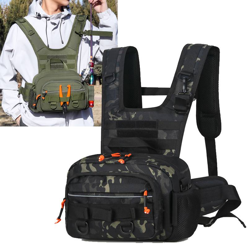 Men Chest Bag Tactical Fishing - Fishing Rod Holder recensione e prezzo