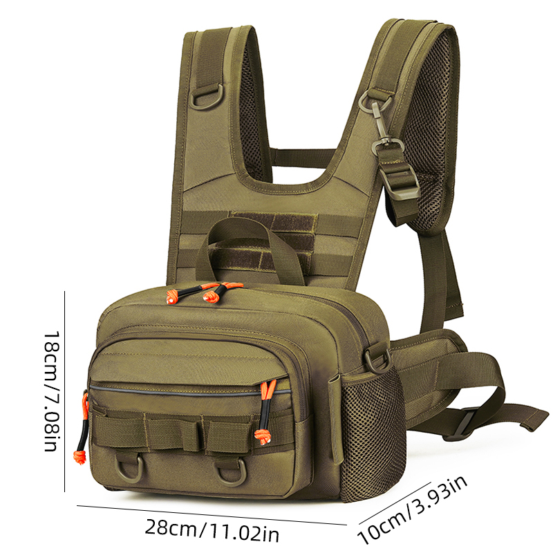 Men Chest Bag Tactical Fishing - Fishing Rod Holder recensione e prezzo