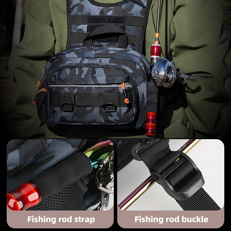 Men Chest Bag Tactical Fishing - Fishing Rod Holder recensione e prezzo